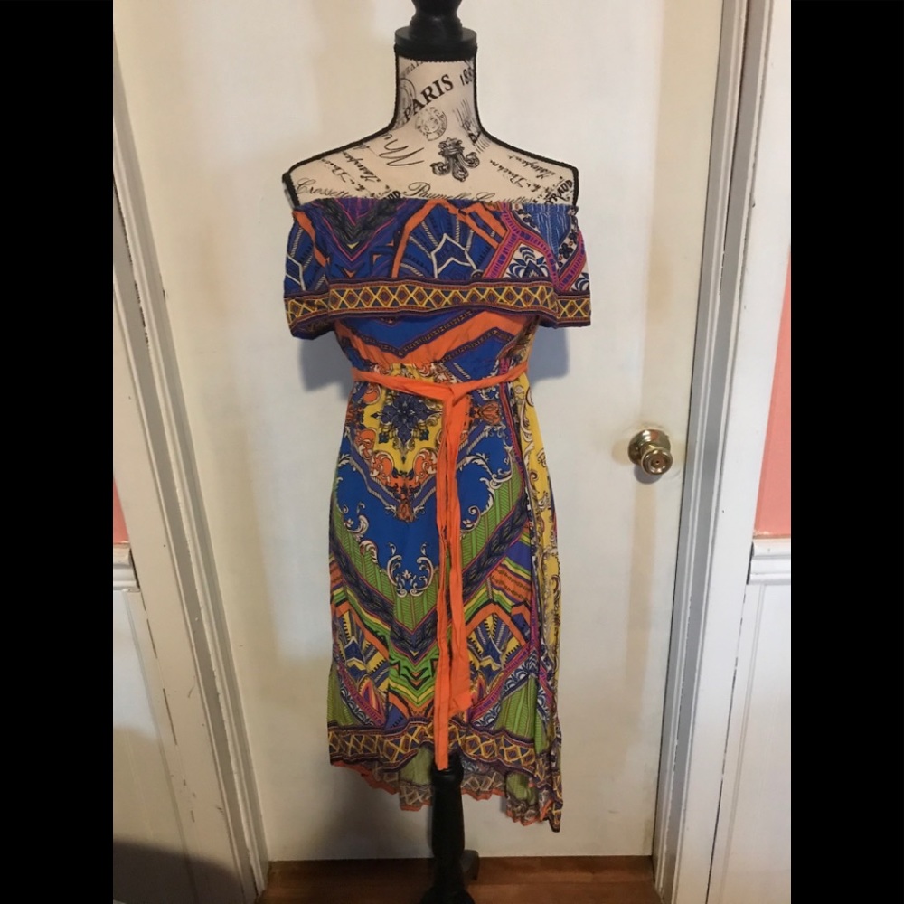 Cute off the shoulder high low dress
